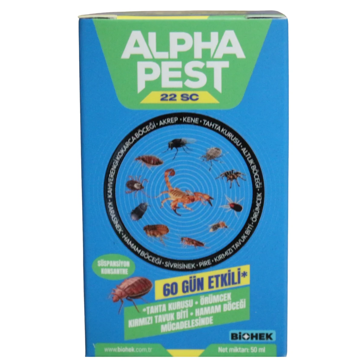 Alpha Pest 22 SC İnsektisit - Geniş Spektrumlu Profesyonel Haşere Kontrol İlacı ürünü