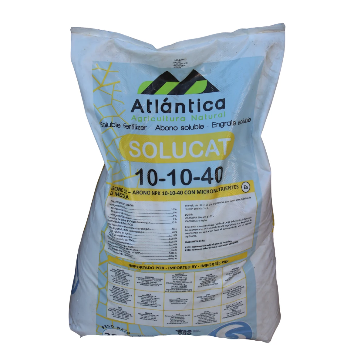Atlantica Solucat 10-10-40 - Yüksek Potasyumlu Suda Çözünür NPK Gübre (Meyve ve Olgunlaşma Destekleyici) ürünü