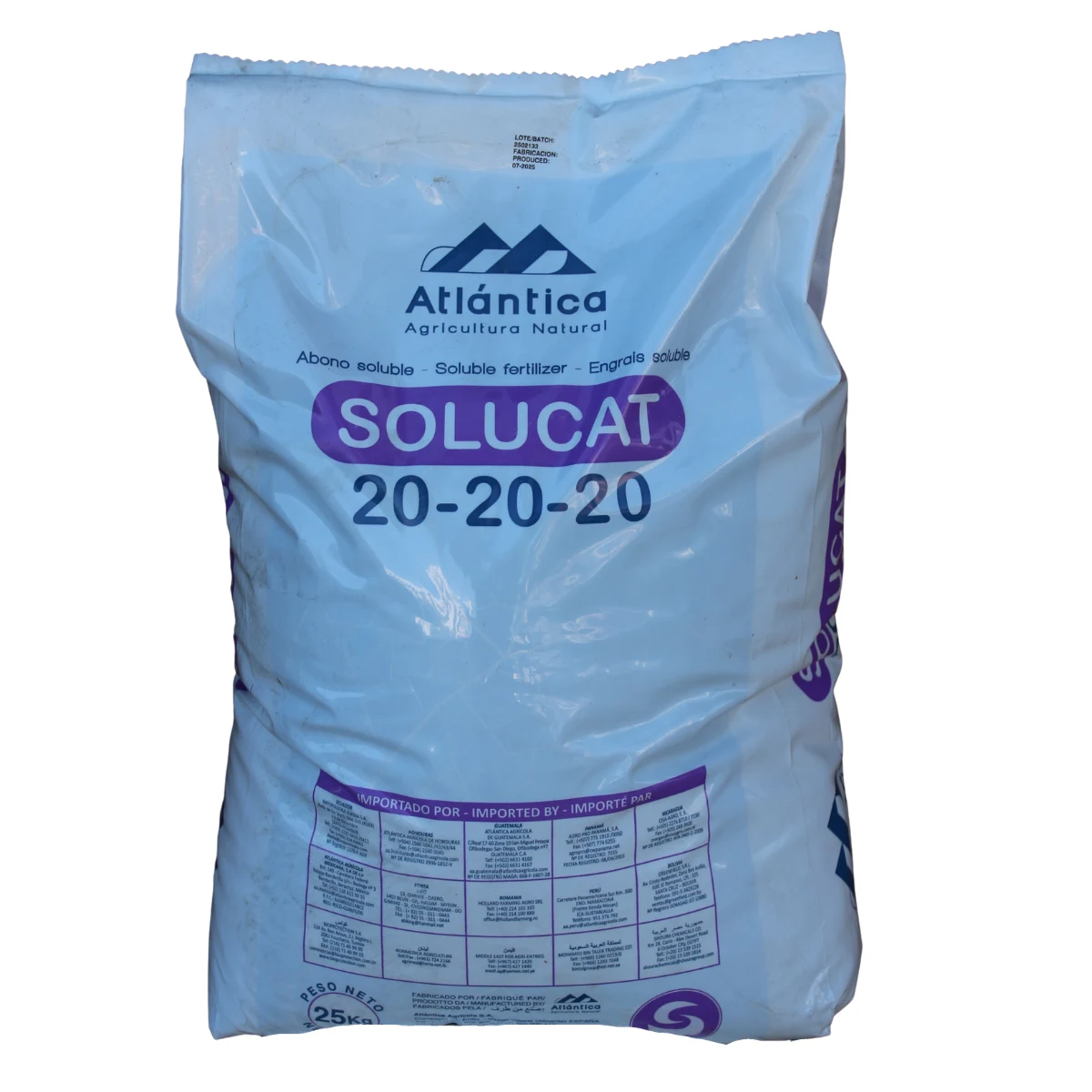 Atlantica Solucat 20-20-20 - Dengeli Suda Çözünür NPK Gübre (Genel Gelişim Dönemi Bitki Besini) ürünü