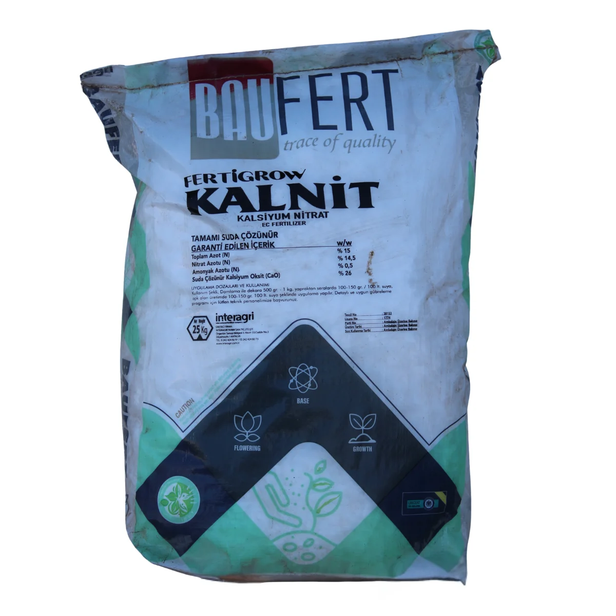 Baufert Fertigrow Kalnit 25 Kg Kalsiyum Nitrat - Suda Tamamen Çözünür Yüksek Kalsiyumlu Gübre ürünü