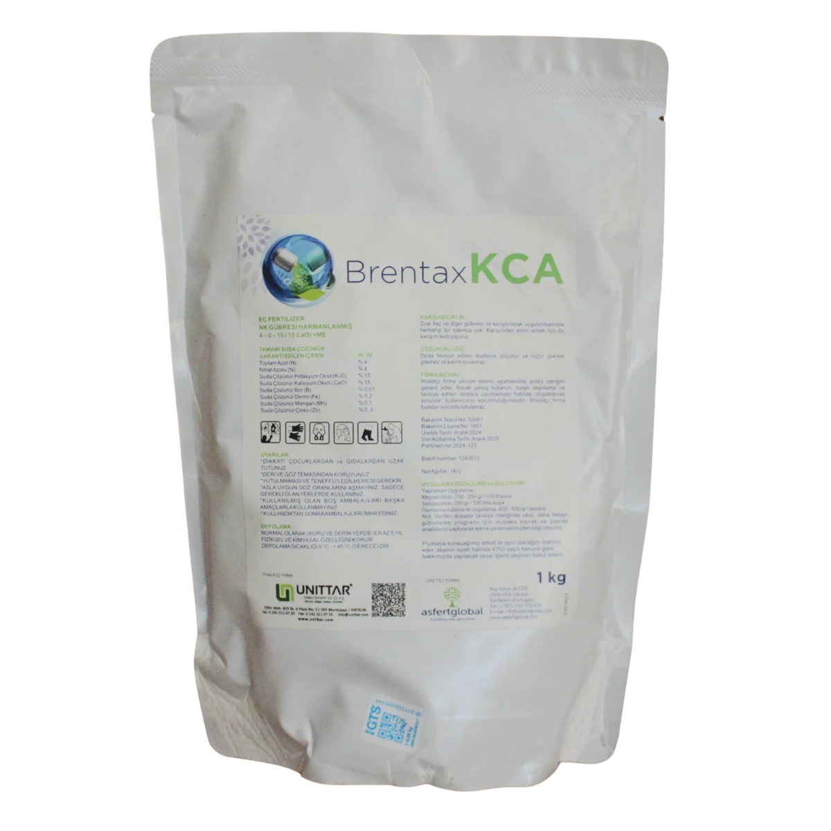Brentax KCA Kalium + Calcium Biyostimülan Gübre - Kalsiyum ve Potasyum Destekli Sıvı Bitki Besini ürünü