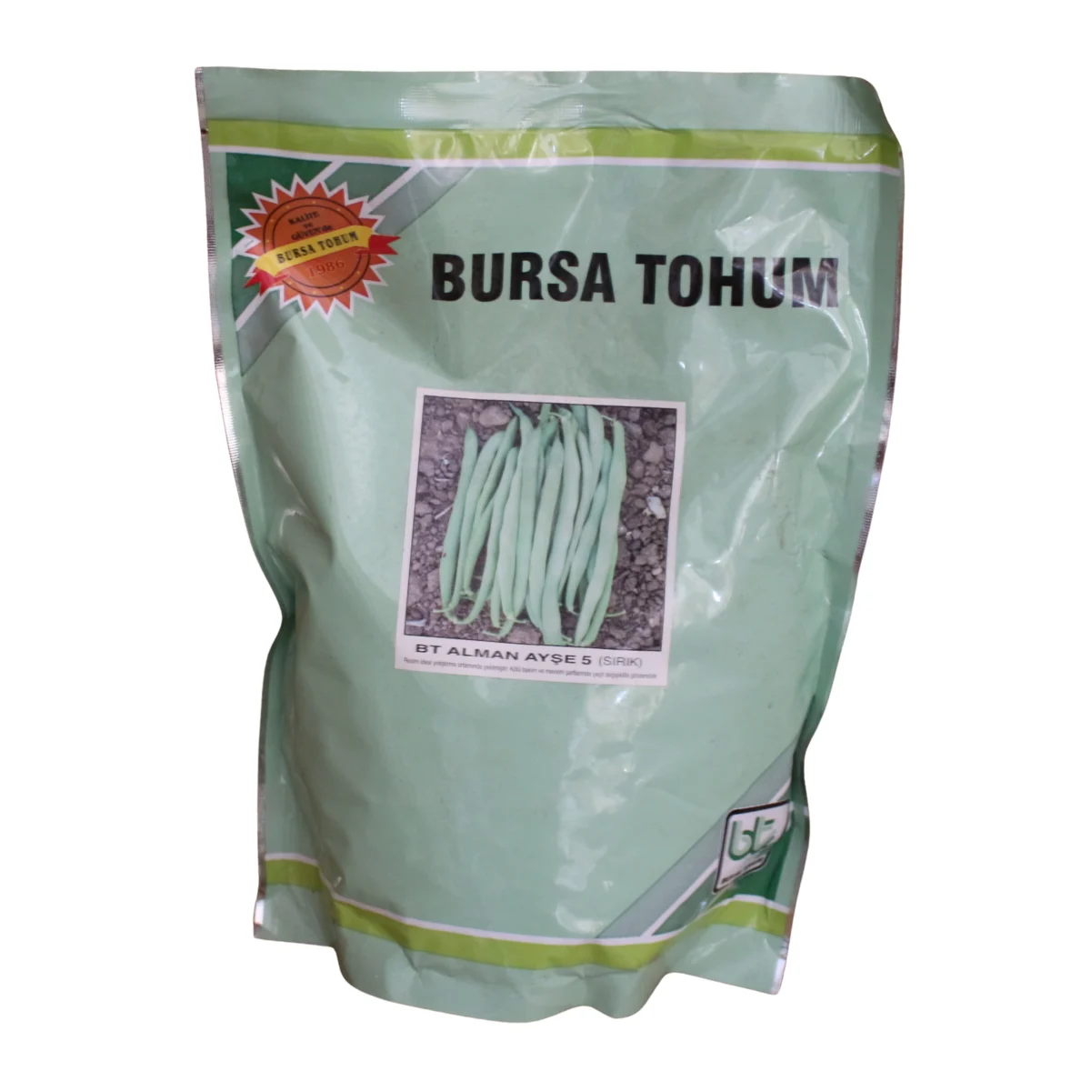 Bursa Tohum BT Alman Ayşe 5 Fasulye Tohumu - Yüksek Verimli Kılçıksız Sırık Fasulye Çeşidi ürünü