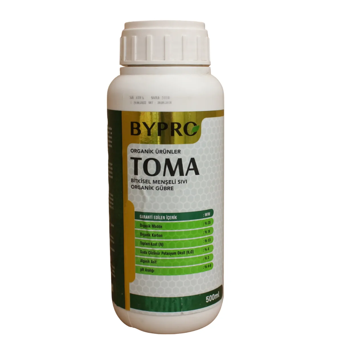 Bypro Toma Bitkisel Menşeli Sıvı Organik Gübre - Doğal Bitki Gelişim Destekleyici 500 Ml ürünü