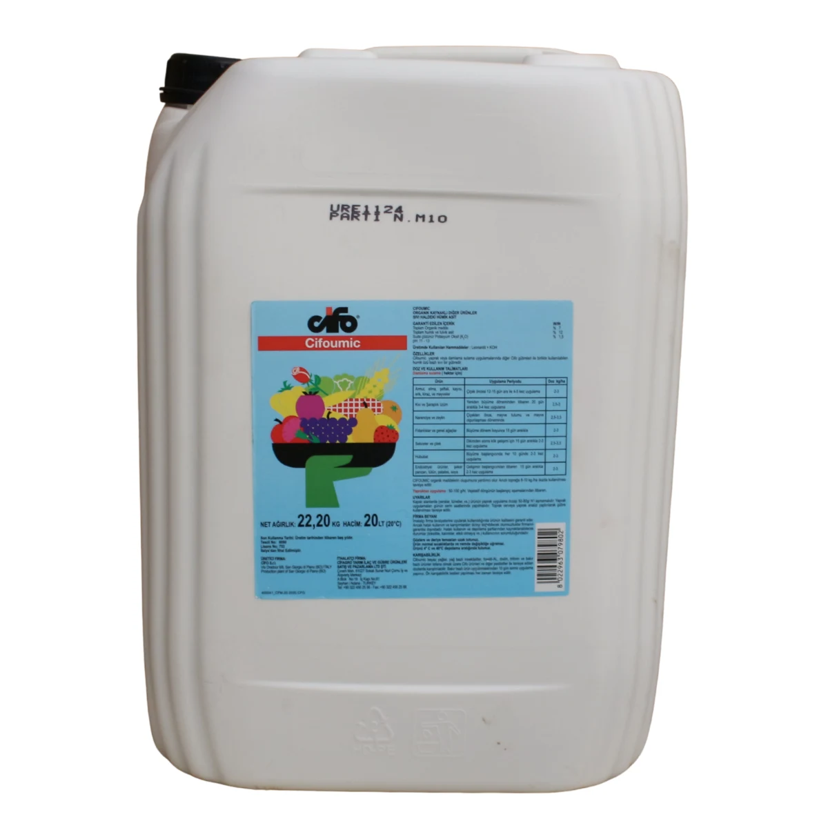 Cifo Cifoumic 20 Litre Humik Fulvik Asit - Organik Toprak Düzenleyici ve Kök Gelişim Güçlendirici ürünü