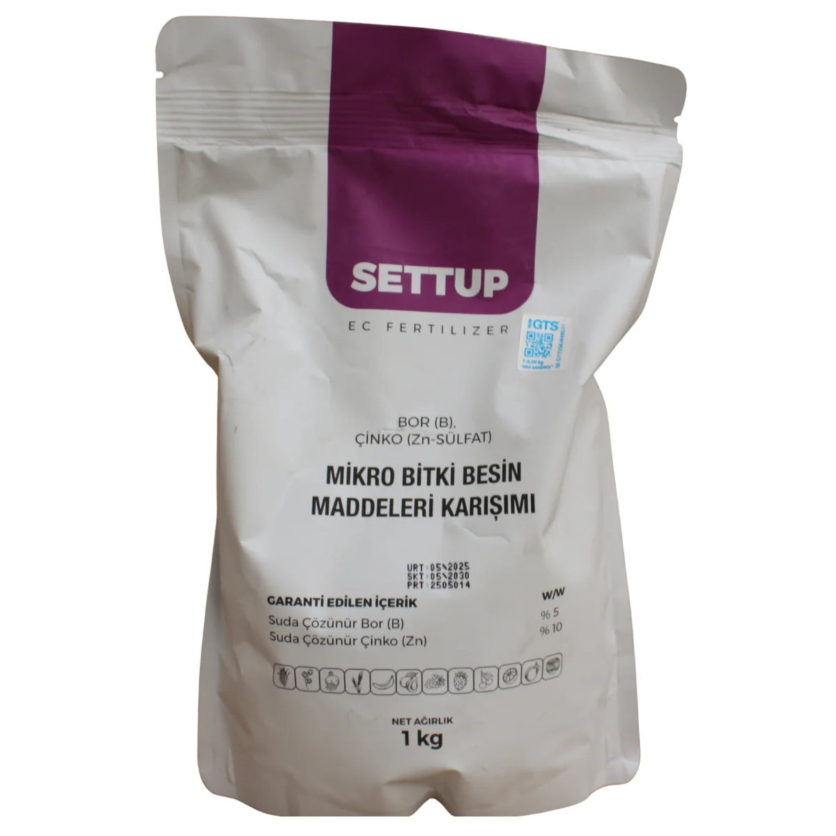 EC Fertilizer Settup Bor (B) + Çinko (Zn Sülfat) Mikro Bitki Besin Maddeleri Karışımı 1 kg – Yüksek Emilimli Mikro Element Gübresi ürünü
