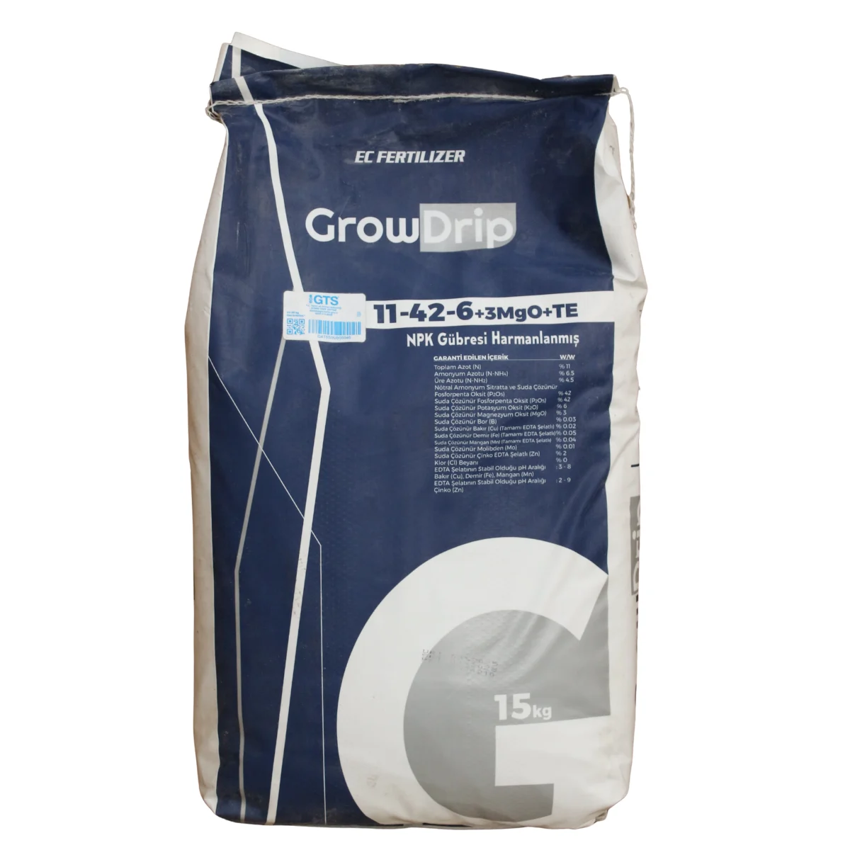 GrowDrip 11-42-6 + 3MgO + TE NPK Gübresi - Yüksek Fosforlu Damla Sulama Bitki Besini ürünü
