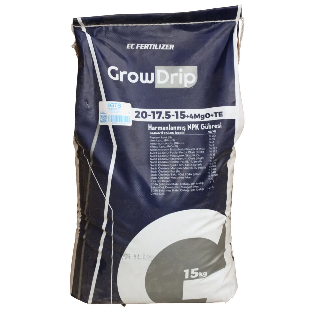 GrowDrip 20-17.5-15 + 4MgO + TE NPK Gübresi - Dengeli Gelişim Destekleyici Damla Sulama Bitki Besini ürünü