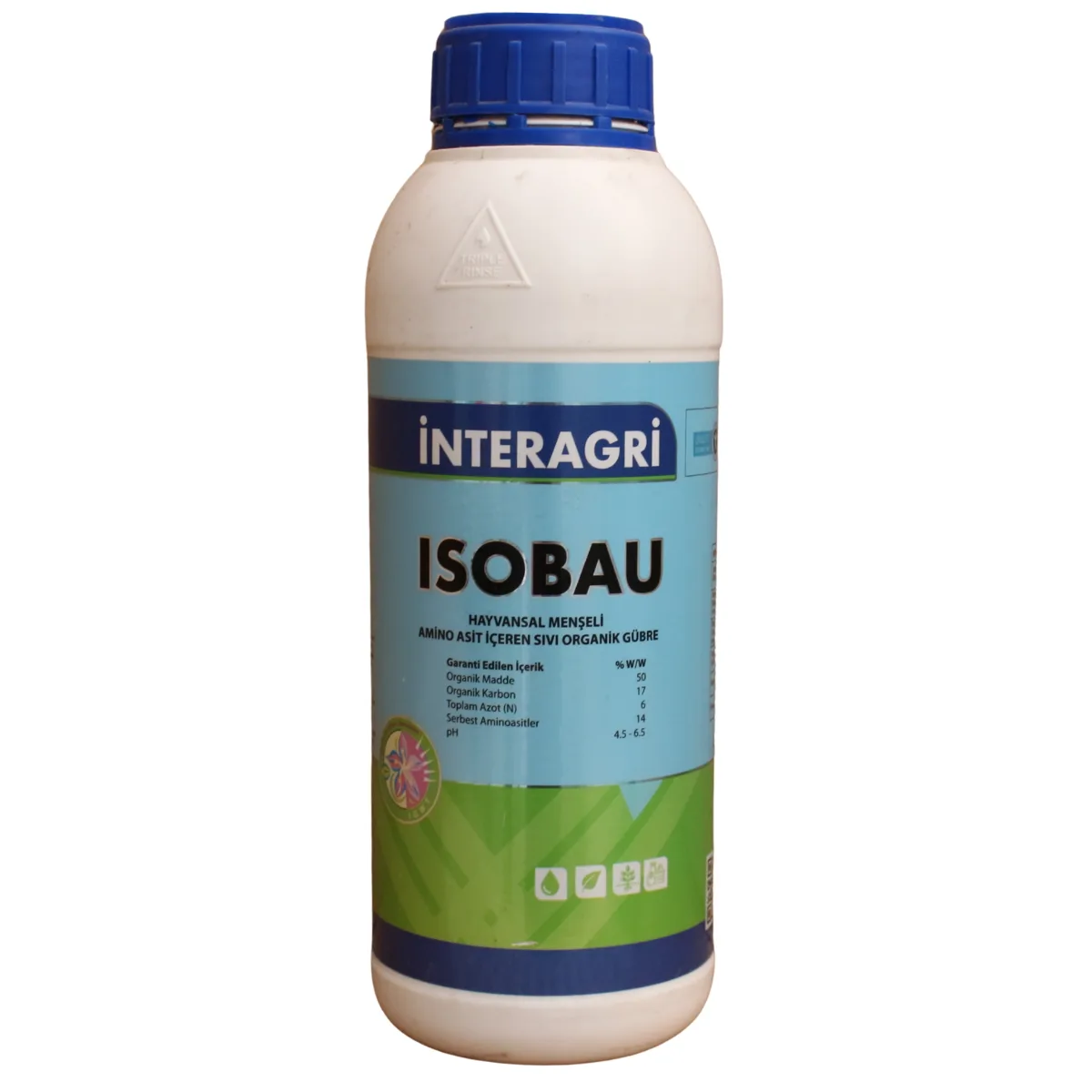 Interagri ISOBAU Hayvansal Menşeli Aminoasit İçeren Sıvı Organik Gübre – Yüksek Aminoasit Bitki Besini ürünü