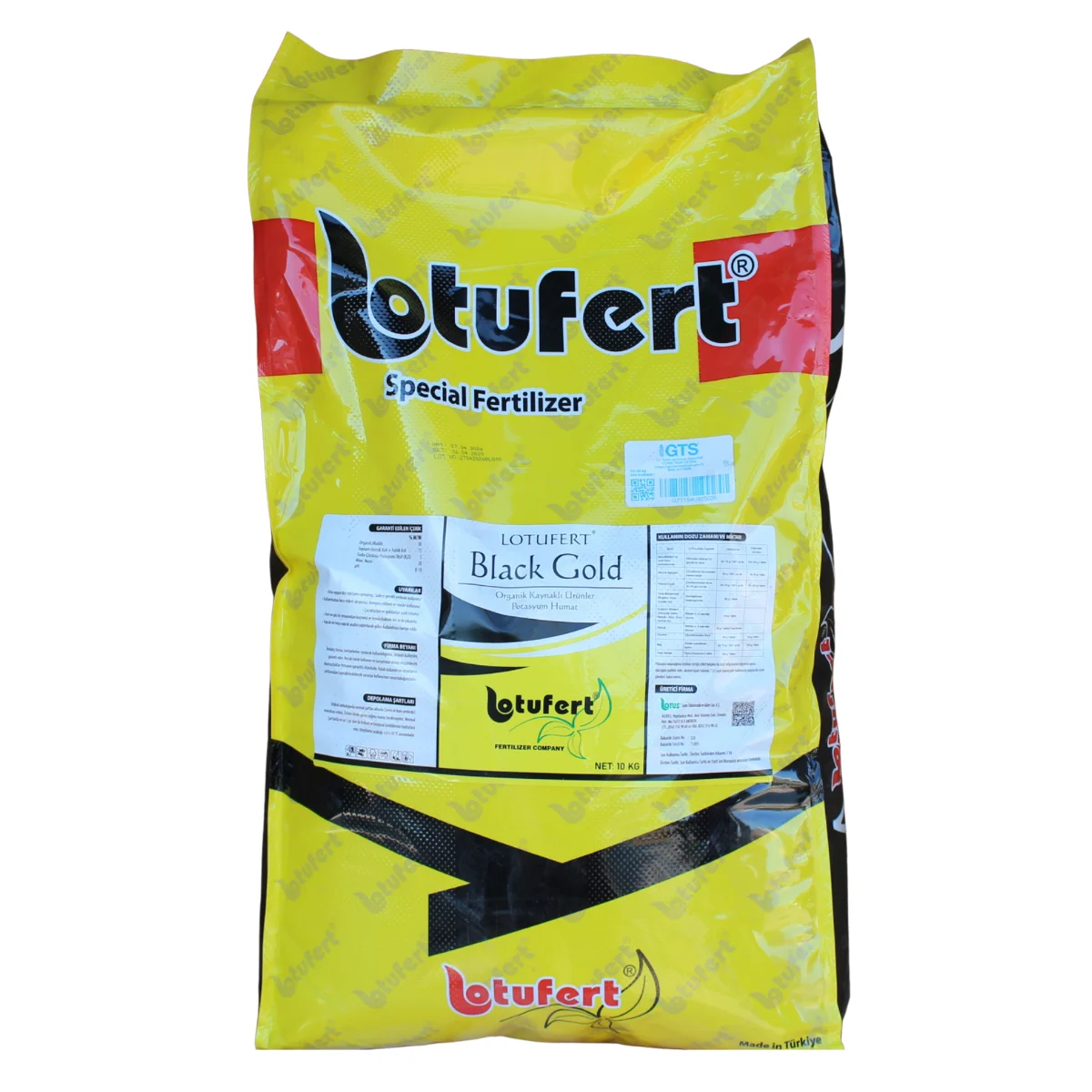 Lotufert Black Gold Potasyum Humat 10 Kg - Hümik ve Fülvik Asit İçeren Organik Toprak Düzenleyici ürünü