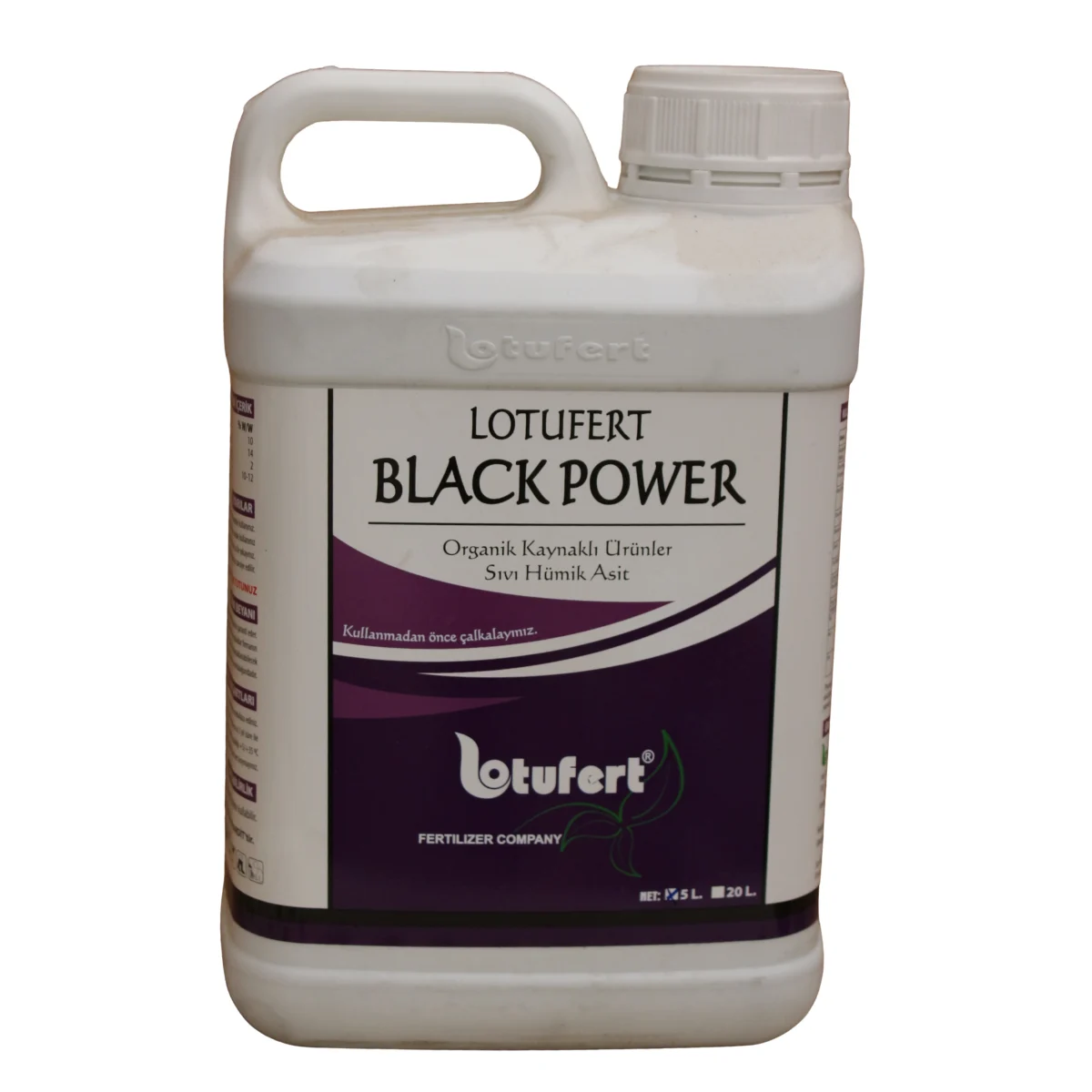 Lotufert Black Power 5 L Humik Fulvik Asit İçerikli Sıvı Toprak Düzenleyici Organik Gübre Kök Gelişim ve Besin Alım Artırıcı ürünü