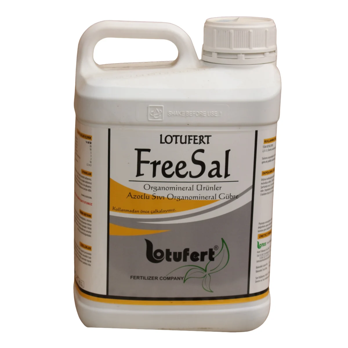 Lotufert Freesal 5 L Organomineral Toprak Düzenleyici Tuzluluk Azaltıcı Azot ve Kalsiyum İçerikli Sıvı Gübre Çözeltisi ürünü