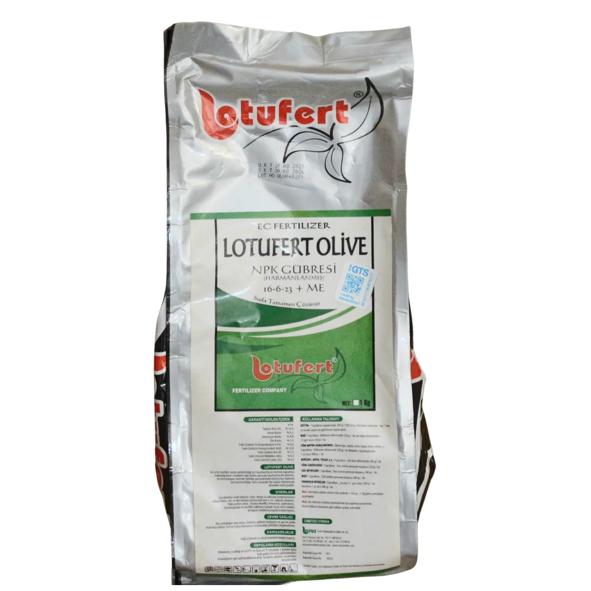 Lotufert Olive 16-6-23 + ME NPK Gübre - Zeytin İçin Yüksek Potasyumlu Sıvı Bitki Besini ürünü