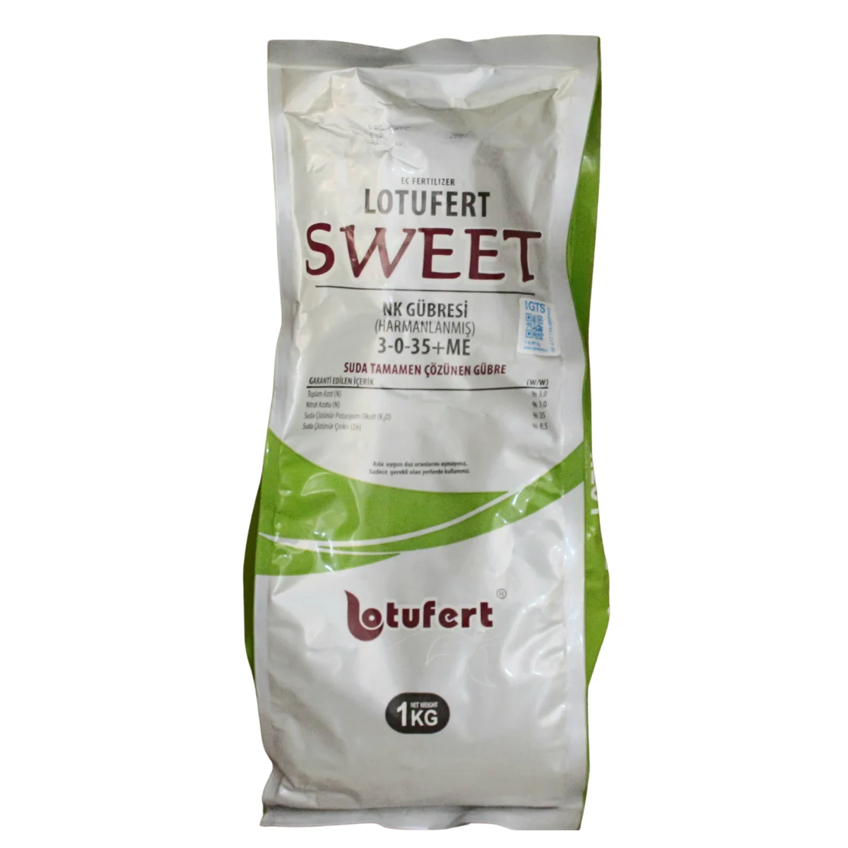 Lotufert Sweet NK 3-0-35 + ME Suda Tamamen Çözünen Potasyum Gübresi - Meyve Kalitesi ve Tat Artırıcı NPK Gübre ürünü