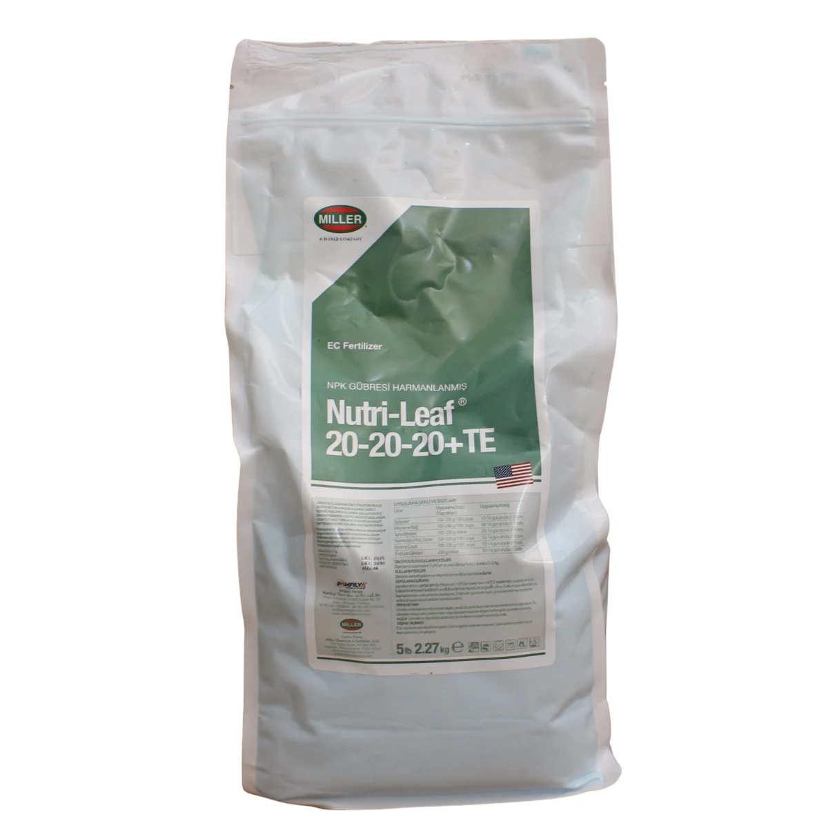 Nutri Leaf 20-20-20 + TE Tamamı Suda Çözünür NPK Gübre | Dengeli Formüllü İz Elementli Bitki Besini ürünü