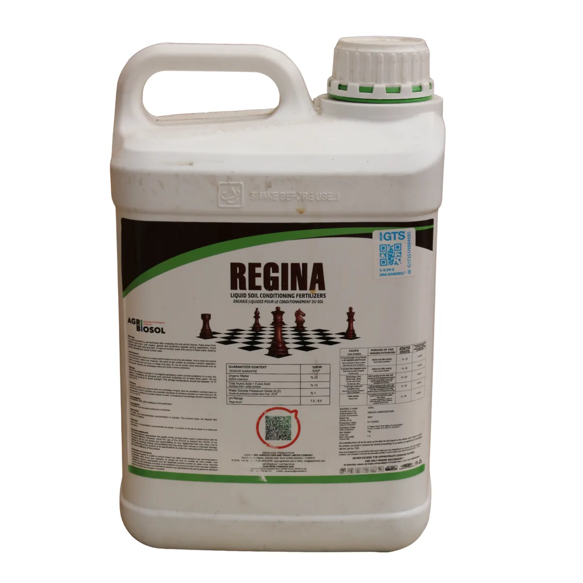Regina Liquid Soil Conditioning Fertilizer 5 L Sıvı Toprak Düzenleyici Humik Fulvik Asit İçerikli Kök Gelişim ve Besin Alım Artırıcı ürünü