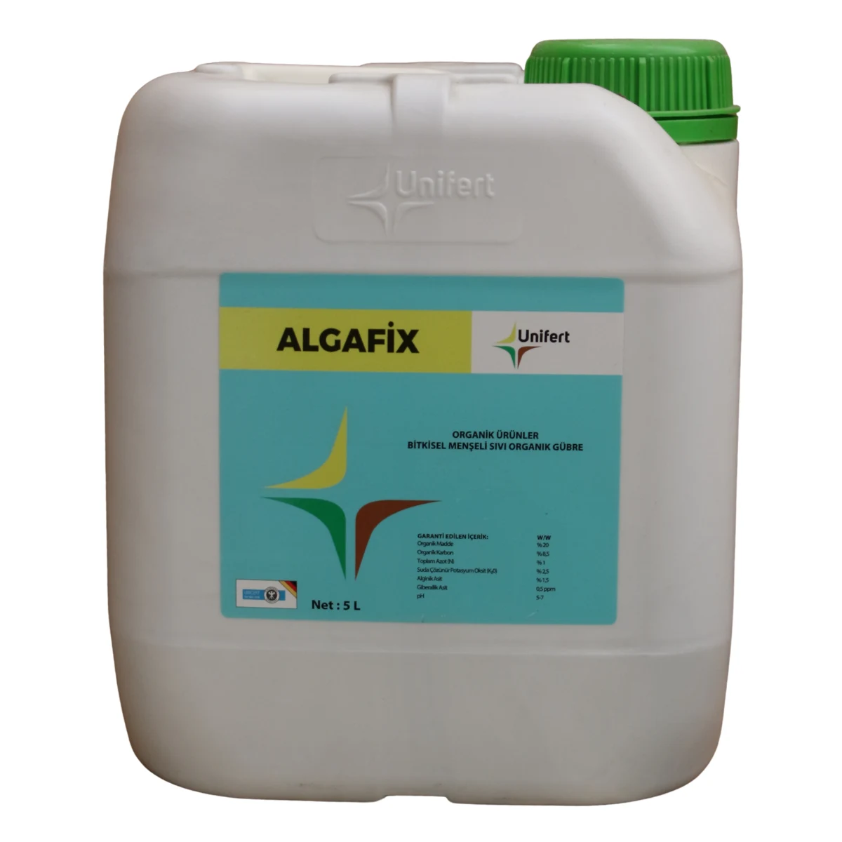 Unifert Algafix Bitkisel Menşeli Sıvı Organik Gübre 5 Litre | Deniz Yosunu Özlü Doğal Bitki Besini ve Büyüme Destekleyici ürünü