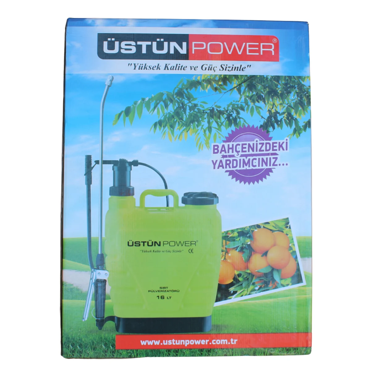 Üstün Power 16 Litre Sırt Tipi İlaçlama Pompası - Manuel Pülverizatör Bahçe ve Tarla Sprey Pompası ürünü