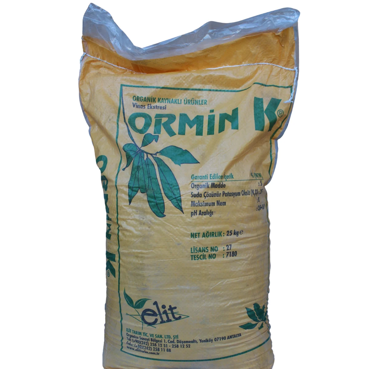 Vinas Ekstresi Ormin K 25 Kg - Organik Potasyumlu Toprak Düzenleyici ve Bitki Besin Kaynağı ürünü